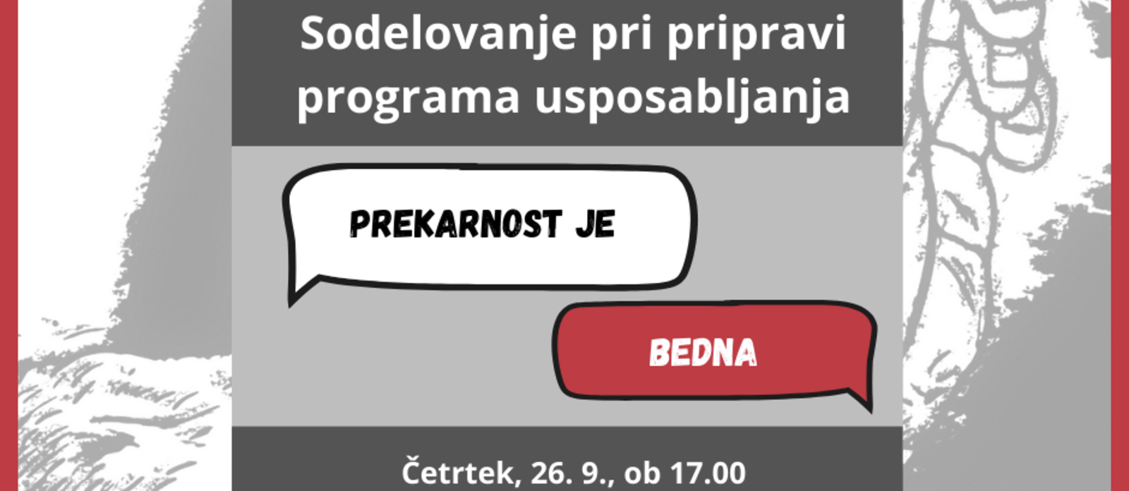 Sodelovanje pri pripravi programa usposabljanja za mlade o prekarnosti