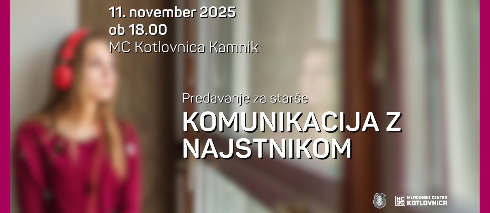 Predavanje za starše – Komunikacija z najstnikom