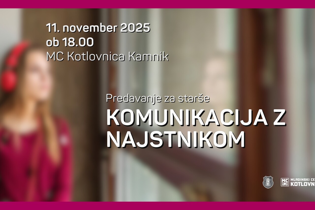 Predavanje za starše – Komunikacija z najstnikom