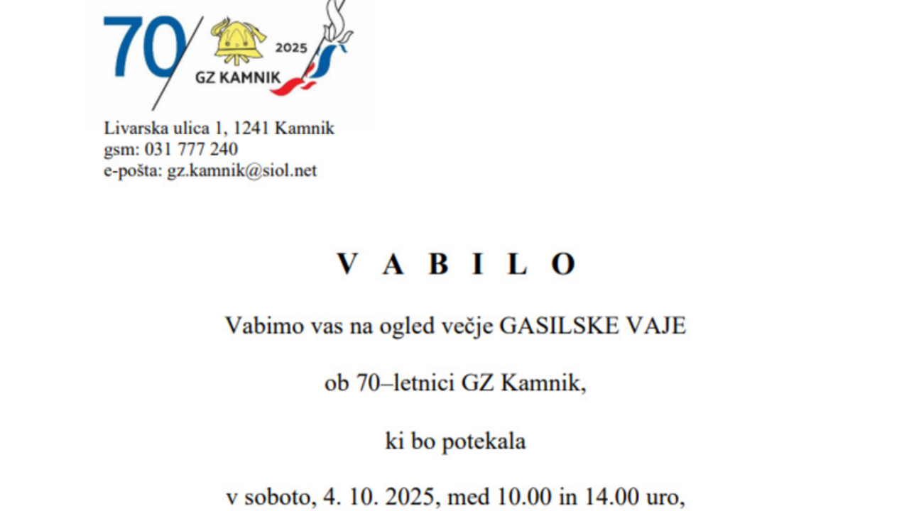 Ogled gasilske vaje 