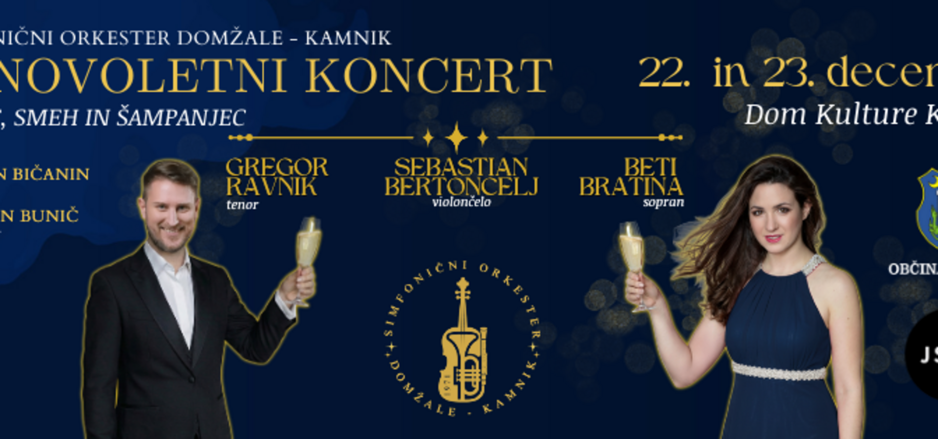 RAZPRODANO: Simfonični orkester Domžale-Kamnik: 54. Novoletni koncert: Strast, smeh in šampanjec