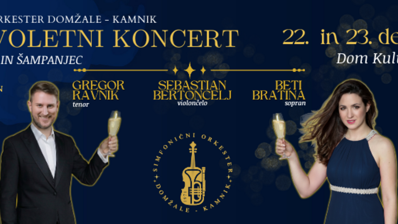 Simfonični orkester Domžale-Kamnik: 54. Novoletni koncert: Strast, smeh in šampanjec