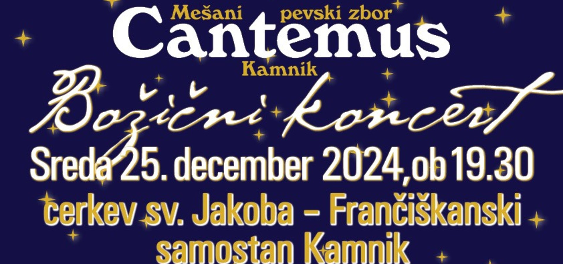 MePZ Cantemus  -  Božični koncert