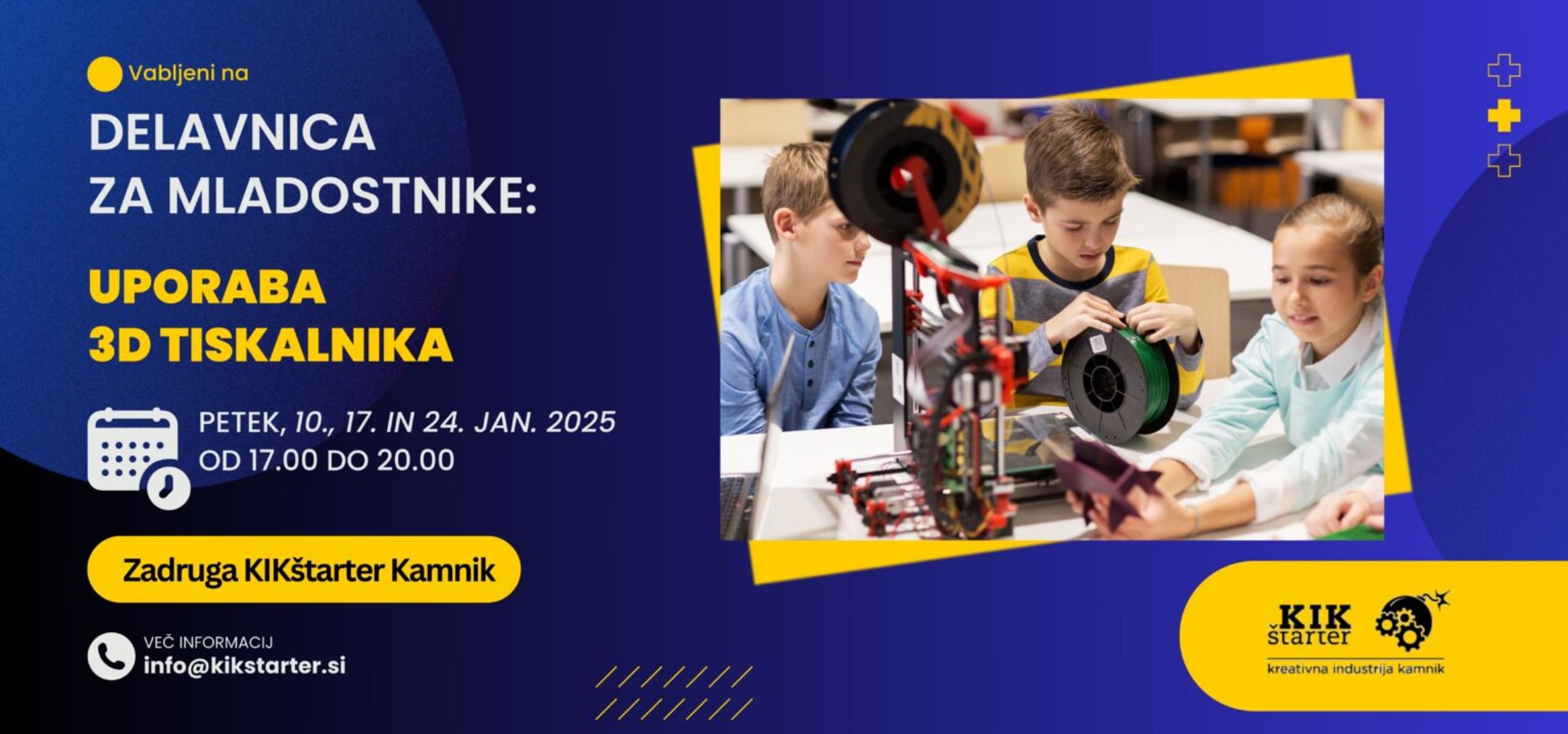 Delavnica za mladostnike: Uporaba 3D tiskalnika