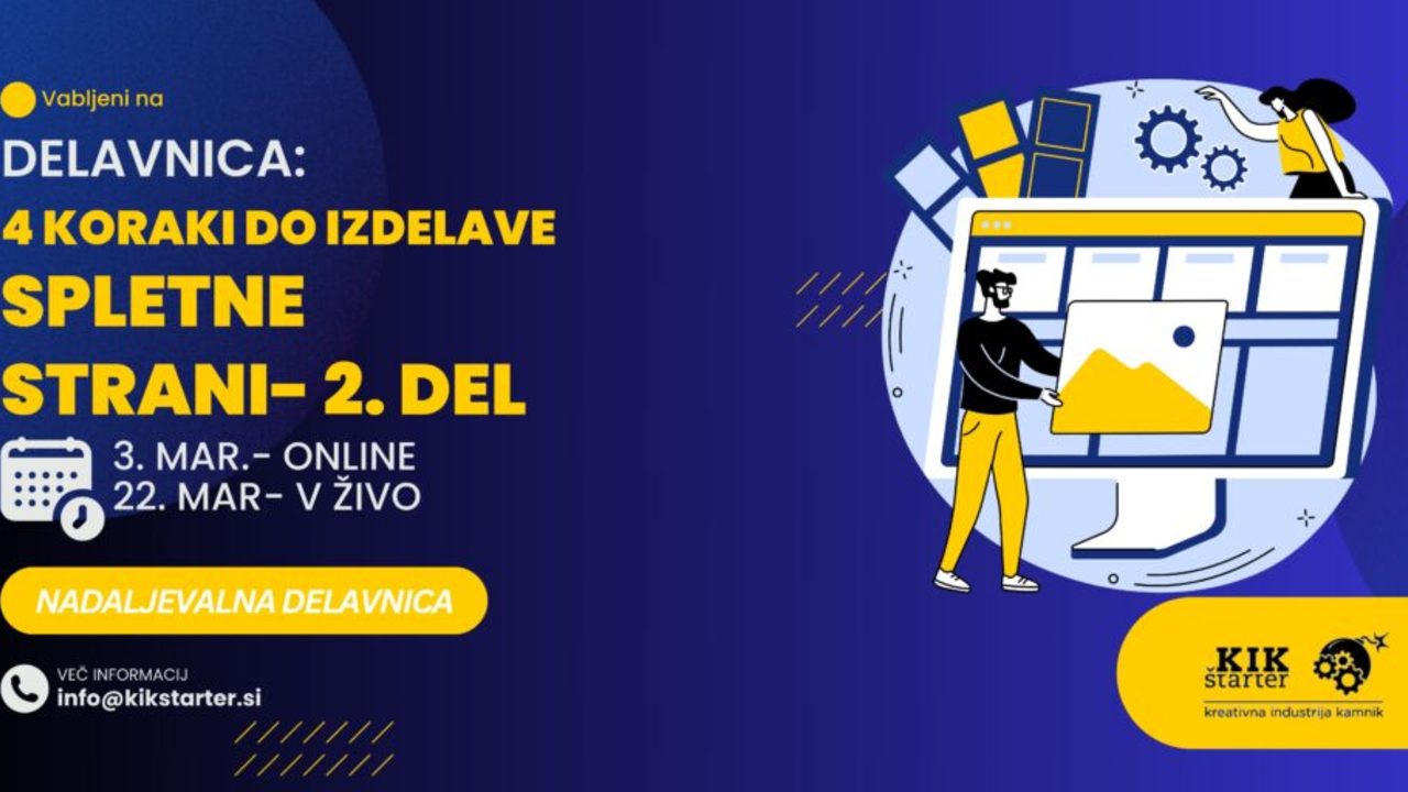 Delavnica: Nadaljevanje izdelave spletne strani (nadaljevalna delavnica)