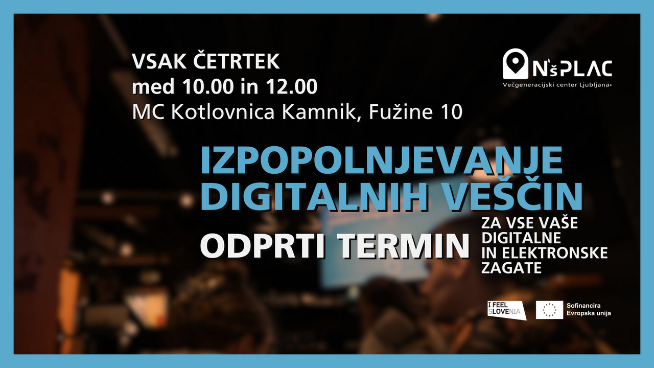 VGC+ ODPRTI TERMIN brezplačna pomoč z elektronskimi napravami